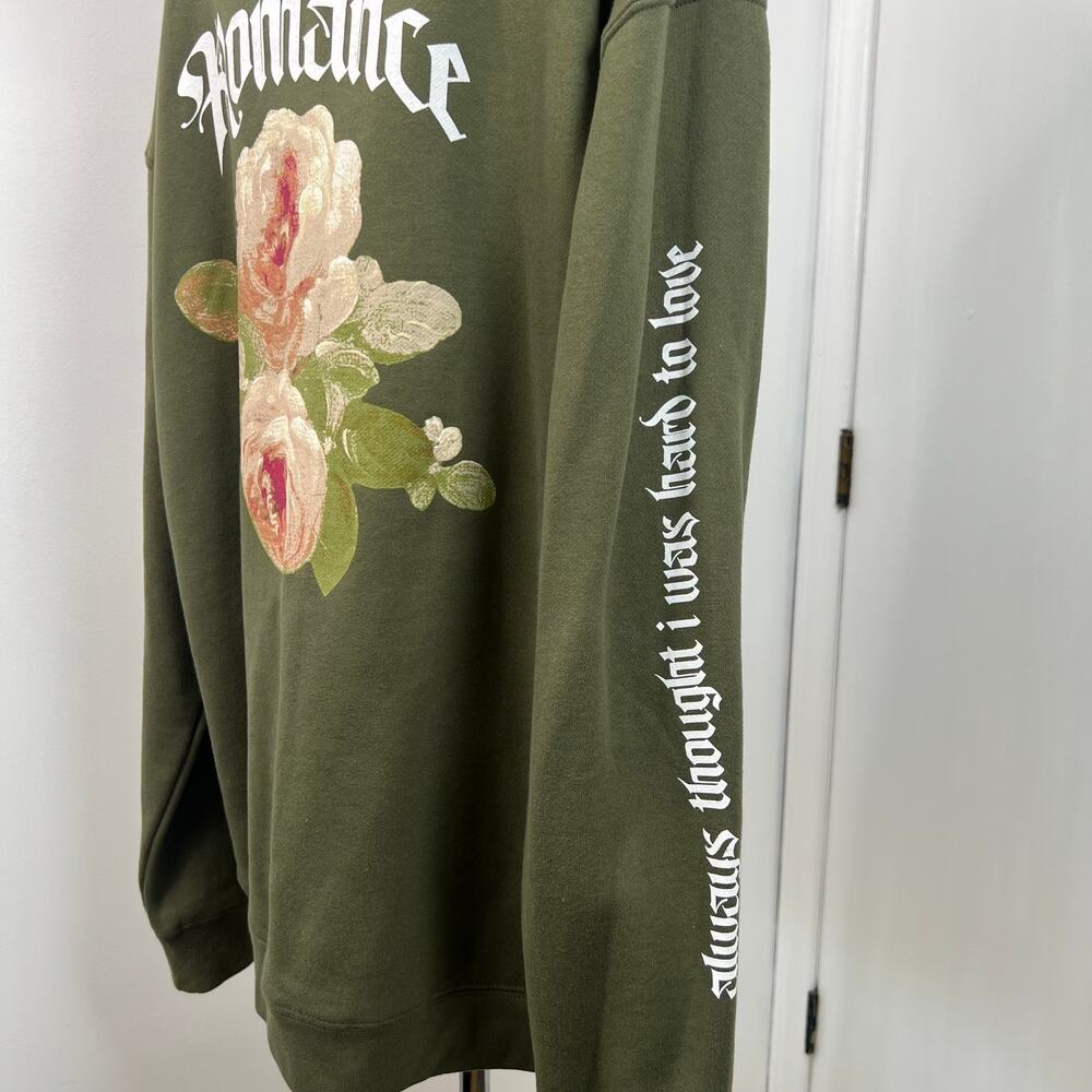 Rose Romance Olive Hoodie Camila Cabello Pullover Sweater Loungewear Size XL - Picture 6 of 13